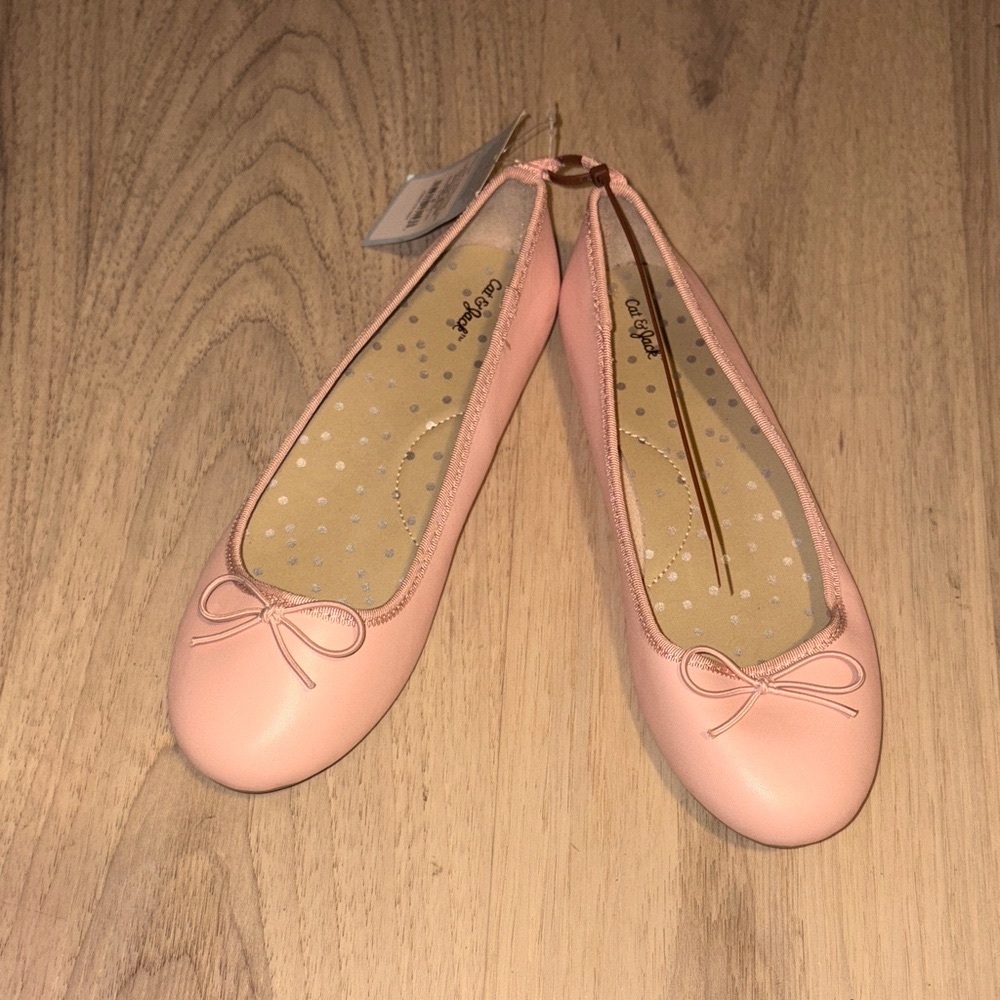 Cat & Jack Light Pink Ballet Flats vegan leather size 5